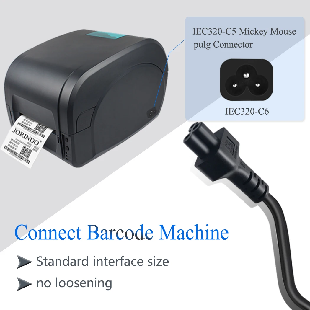 JORINDO 0,3 м-3 м/1FT-9.8FT IEC320 C14 до C5 кабель питания переменного тока, C5 в C14 конвертер, C14 3-контактный разъем для Микки-Мауса, 2.5A/10A