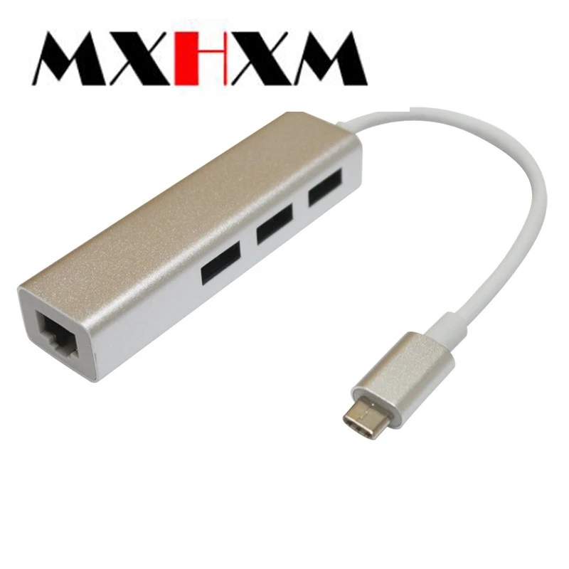 Тип-c к RJ45 сетевой карты многофункциональный узловой центр 3,0 алюминиевый сплав концентратор USB 3,0 конвертер