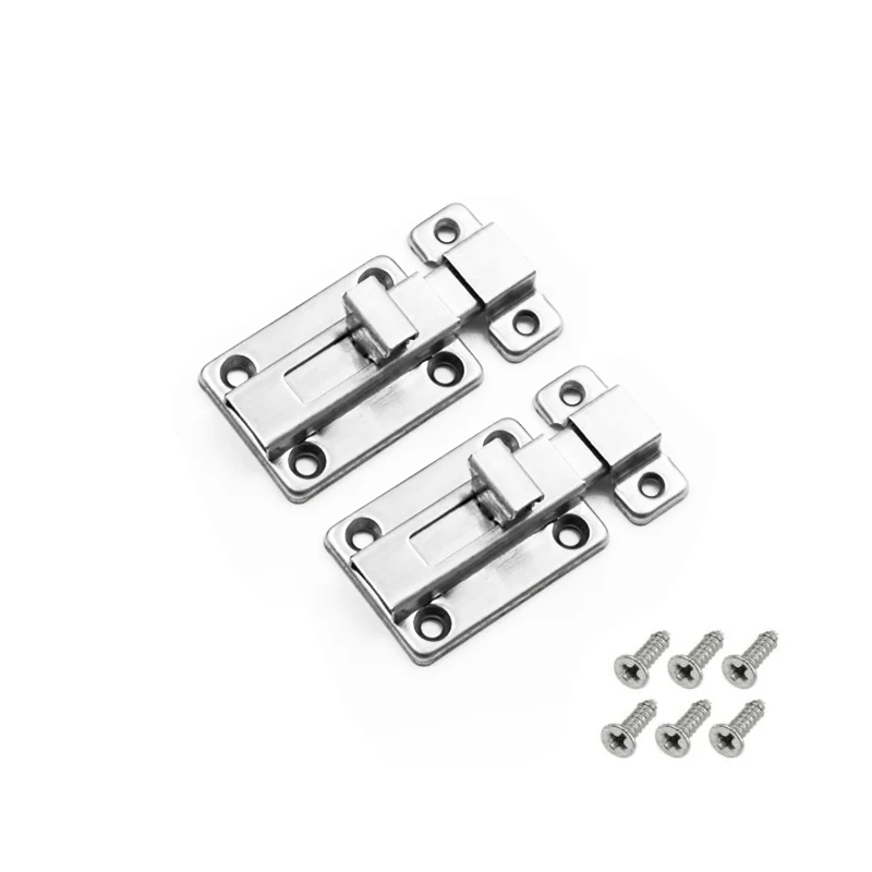 

2Pcs Stainless Steel Latch Sliding Door Lock For All Types Of Internal Door