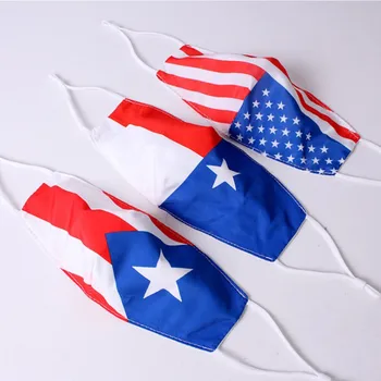 

3PCS National flag Printing Reusable Protective PM2.5 Filter Mouth Mask Anti Dust Face mask Windproof Face Masks mascarillas