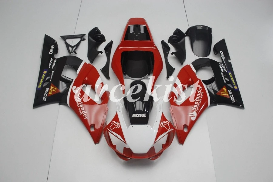 Новые ABS Обтекатели наборы подходят для Yamaha YZF R6 1998 1999 2000 2001 2002 Обтекатель Набор R6 98 99 00 01 02 на заказ красный черный белый - Цвет: Red  black