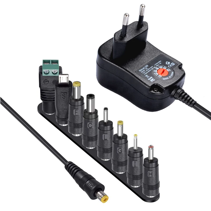 AC100 240V конвертер постоянного тока 3V 4 5 V 5V 6V 7 9V 12 1A Регулируемый адаптер питания