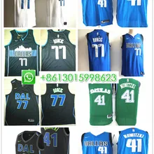 Сшитые мужские баскетбольные майки Dallas Luka Doncic Dirk Nowitzki camiseta maillot