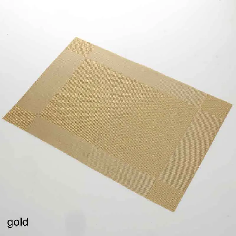 gold 45*30 см водонепроницаемый Западный коврик для столовых приборов, портативные кухонные аксессуары, ПВХ изоляционный коврик для места, нескользящий коврик для чаши, подставка - Цвет: gold