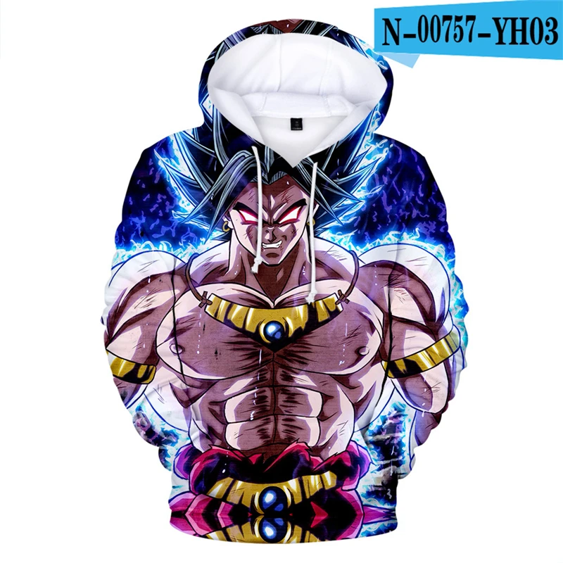 3D Аниме Dragon Ball Z Толстовка С Карманами Dragon Ball Z Games-dbzgames.com 3D мультфильм толстовки с капюшоном Мужские крутые пуловеры - Цвет: Королевский синий