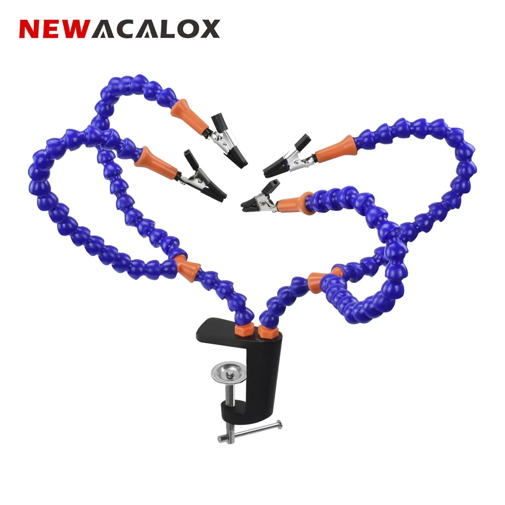 Пластиковый Настольный зажим NEWACALOX держатель для паяльника приспособление