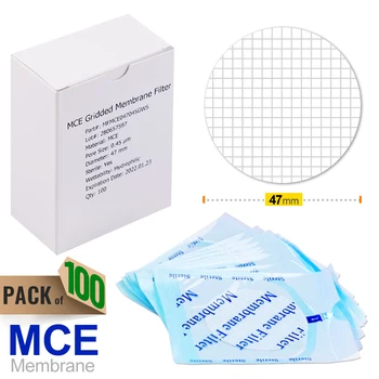 

Sterile MCE Gridded Membrane Filter,47mm, Pore size 0.45um,Lab Supply Sterile,Pack of 100 by Ks-Tek