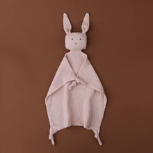 Serviette bavoir de jouet en mode sommeil pour nouveau né,mouchoir doux en motif de poupées pour apaiser et dormir, cadeau de Noël pour enfant et bébé,