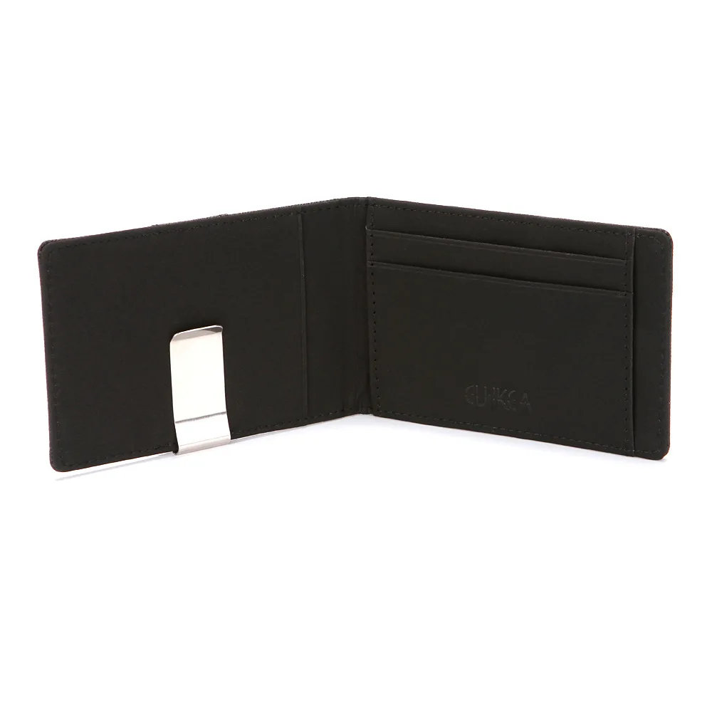 

RFID Cross Pattern PU Leather Credit Card Wallet Korean-style Car Suture Stainless Steel Creative US Dollar Wallet