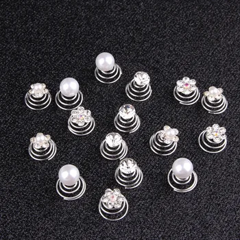 

DHL 2000pcs Star/pearl Spiral Hair Clips For Girls Golden/Silver Hair Pin Women Vintage Barrette Fashion Hair Accessoires