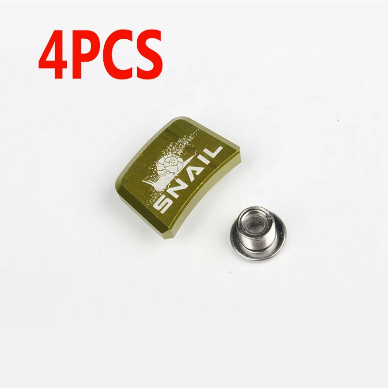 Green-4pcs Винты для велосипедных звездочек SNAIL MTB, 7075, алюминиевый сплав, одиночные болты для шоссейных горных велосипедов, винты для дисков, для ШАТУНОВ - Цвет: Green-4pcs