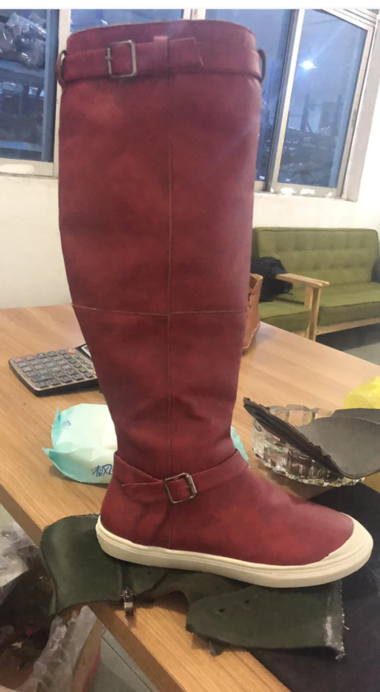 Women Shoes Mid-Calf Boots Ladies Winter Autumn Boots Comfortable Platform Waterproof Flats Shoes Plus Size