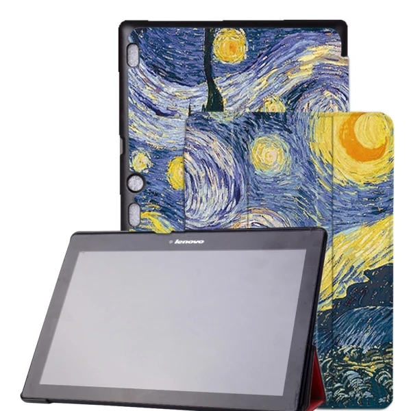 LV Tab2 A10 KST XK Мода для lenovo Tab 2 A10-70 A10 70 10,1 чехол для планшета прозрачный узор pu кожаный чехол+ защита экрана+ стилус - Цвет: LV Tab2 A10 KST XK