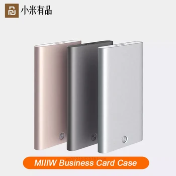 

Xiaomi Youpin MIIIW Card Holder Stainless Steel Silver Aluminium Credit Card Case ID Card Box Case Pocket Purse for Women Men