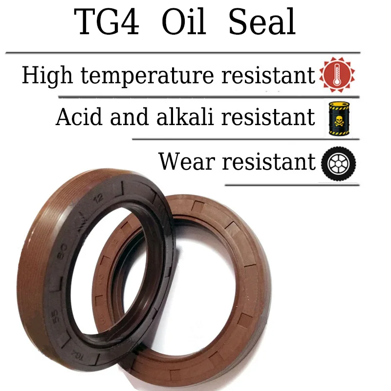 sourcing map Oil Seal Nitrile Rubber Cover Double Lip TC 19mm x 30mm x 7mm