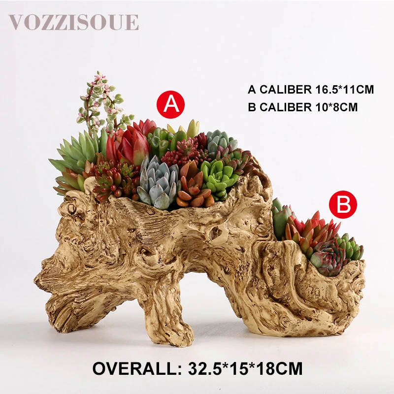 DOITOOL Tree Root Flower Pot Succulent Planter Driftwood Planter Flower Pot Sculpture Resin Plant Pot Multilayer Plant Pot Plant Container Bonsai Pot DOITOOL Tree Root Flower Pot Succulent Planter Driftwood Planter Flower Pot Sculpture Resin Plant Pot Multilayer Plant Pot Plant Container Bonsai Pot