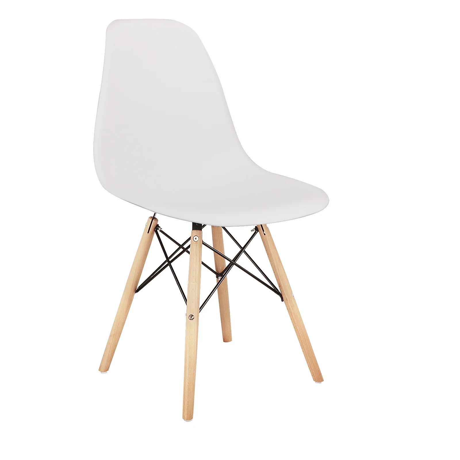 4pcs Living Room Chairs Dining Chairs Desk Chairs Office Chairs Leisure Chairs Natural Beech Chairs with ABS backrest