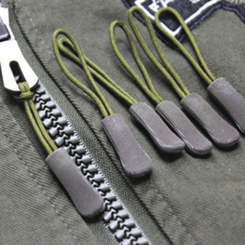 Orange zipper PU zipper handle injection PCV Drawstring head 10pcs zipper pullers zipper accessories