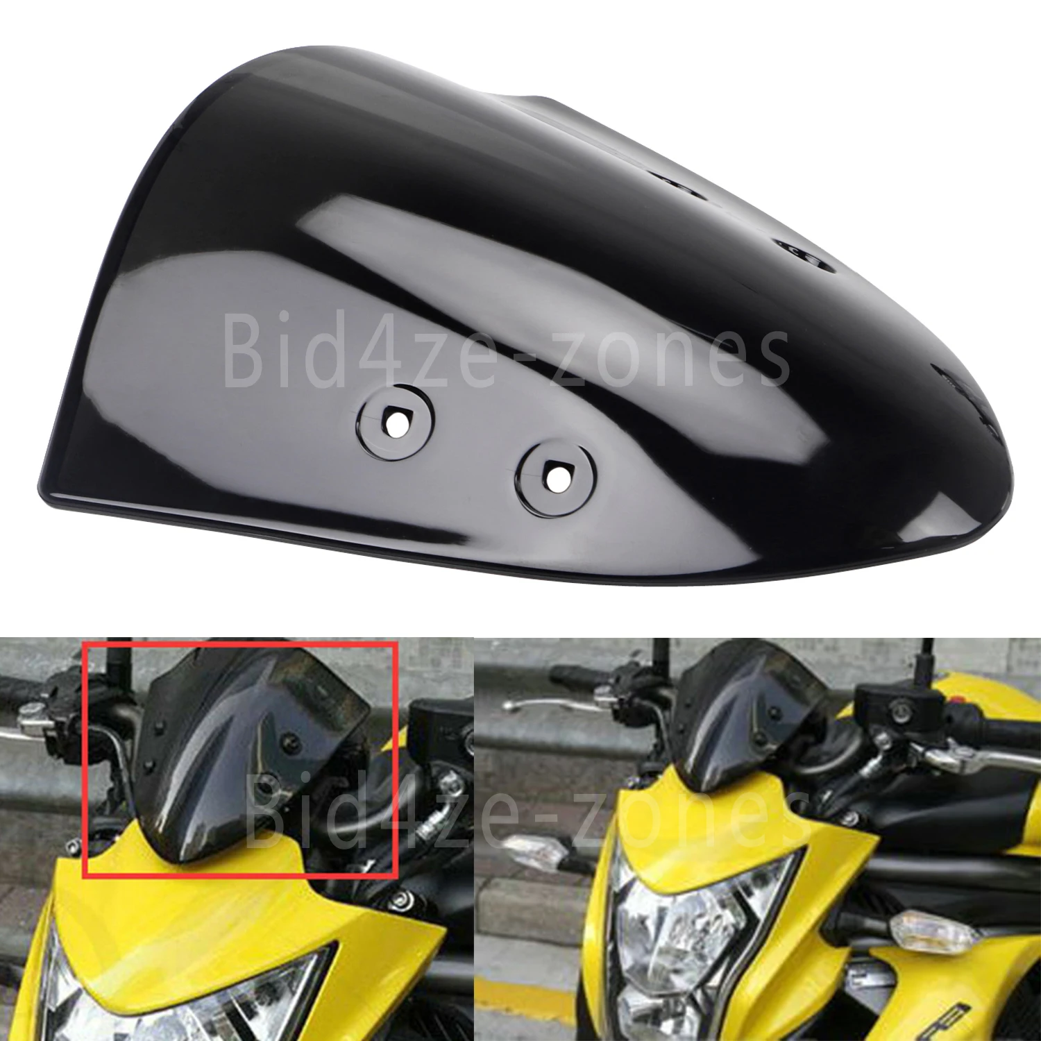 Черное Лобовое стекло мотоцикла для Kawasaki ER-6N 12-14 ER6N 2012 2013 Воздушный поток ветер Flyscreen дефлектор защита