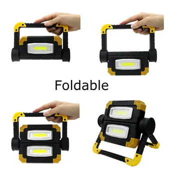 

10W Portable LED Spotlight Work Light 180 Degree Rotation Folding Lamp For Outdoor Camping Flashlight Accessories Supplies