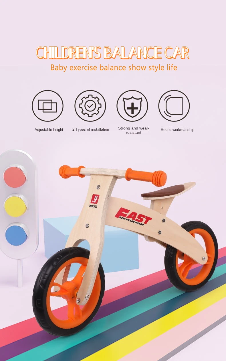 Montessori Wooden Balance Bike Child 