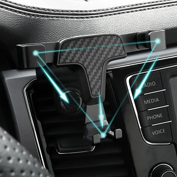 

For Volkswagen Atlas 2017 2018 2019 Car Air Vent Mount Adjustable Phone Holder Stand Smartphone Mobile Phone Stable Cradle