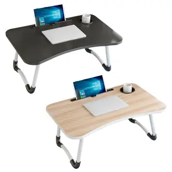 

Folding Laptop Table Notebook Desk Breakfast Serving Bed Trays Adjustable Foldable Legs Computer Desk Stand