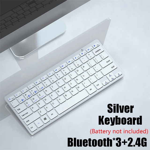 Teclado sem fio bluetooth multimídia Goojodoq