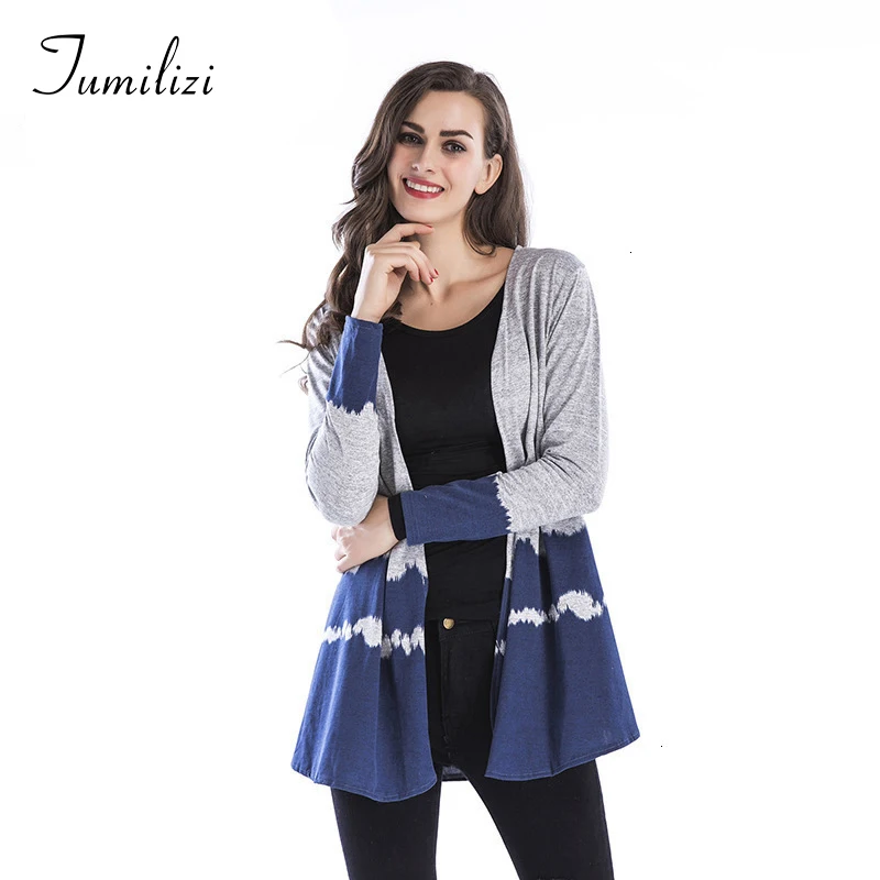 

Autumn Long Knitting Invierno Mujer Black Cardigan Woman Gradual Color Loose Coat Sweaters Cardigans Camisolas De Inverno