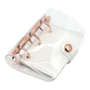 

3 Holes Mini PVC Loose Leaf Transparent Diary Notebook Pocket Traveler Planner