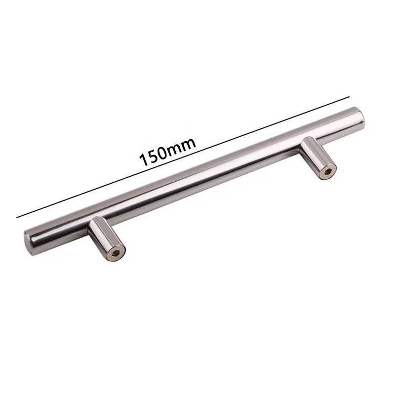 150x96x10mm 2,"-12,6" Т Бар прямой ручки шкафа ручки 10 мм нержавеющая сталь кухонная дверь шкафа ручки, рукоятки для мебели - Цвет: 150x96x10mm