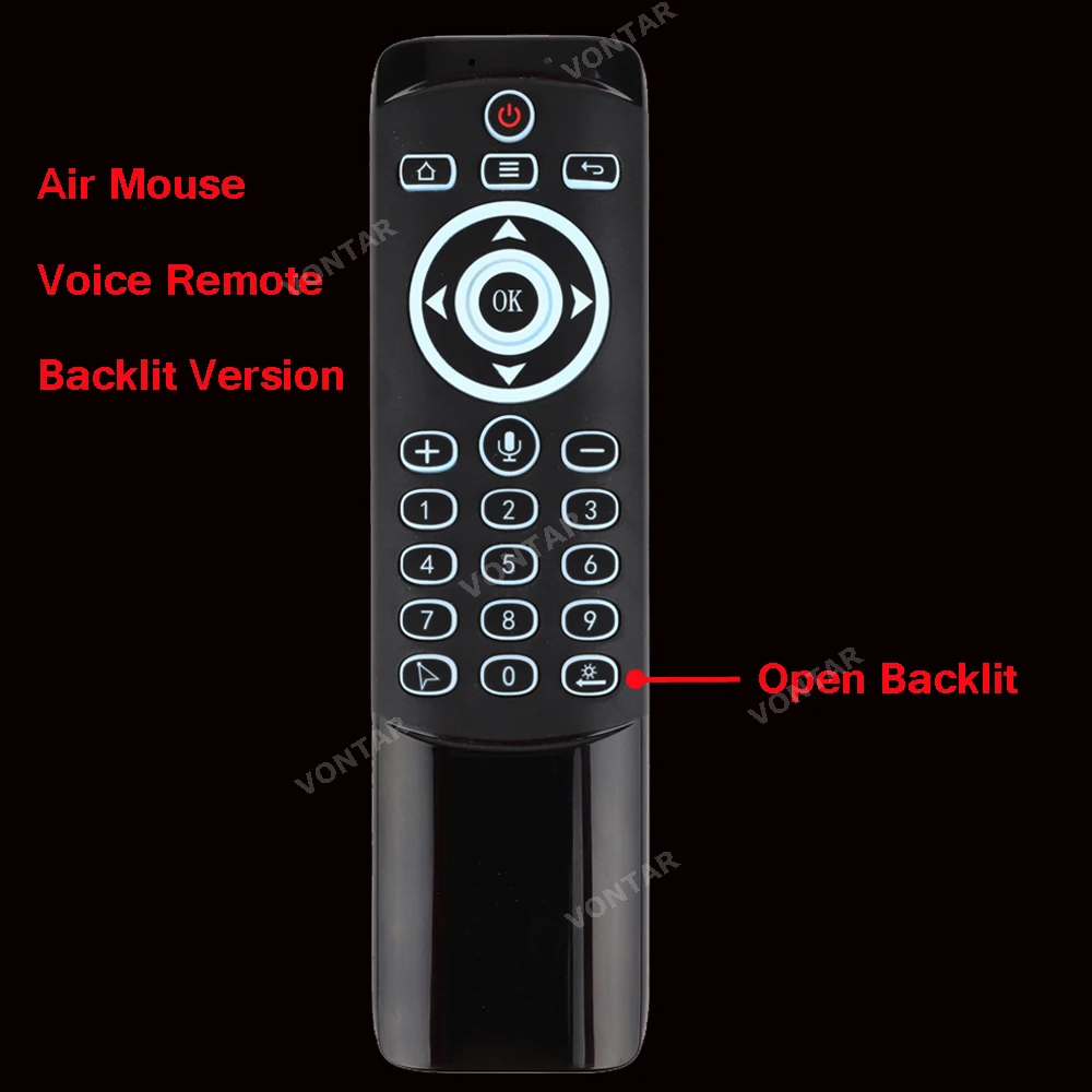 VONTAR MT1 голосовой пульт дистанционного управления 2,4G Беспроводная мини клавиатура Air mouse гироскоп для HK1 H96 MAX X96 мини Android tv Box