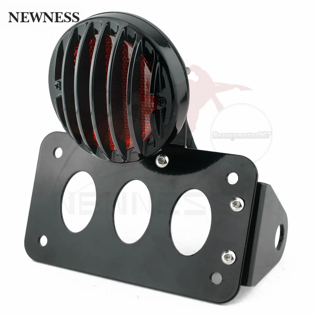Motorcycle light Motorcycle Side Mount Tail Light License Number Plate Bracket Fits For Harley Sportsters Bobber Chopper Rear Stop Light