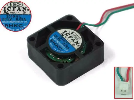 ICFAN 2510-5L DC 5V 0.09A 2-проводной 25X25X10mm Сервер вентилятор охлаждения | Компьютеры и офис