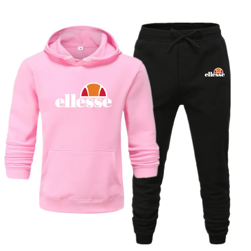 Мужская спортивная одежда HoodiesSweatpants, костюм для бега, спортивная одежда, удобная, модная одежда большого размера, белая, с разноцветным принтом - Цвет: Pink and Black