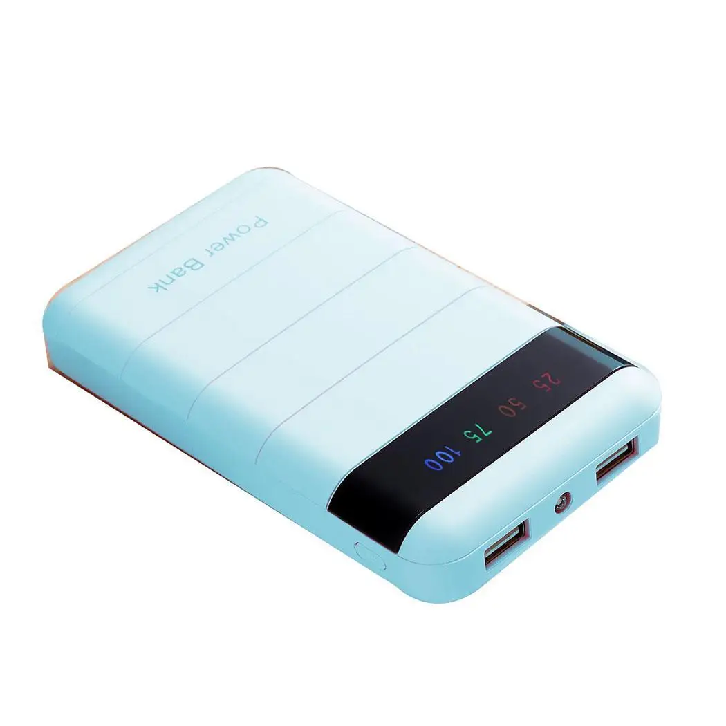 Портативная зарядка mi ni 10000mah power Bank Poverbank батарея для Xiaomi mi Iphone 7 8 samsung Poverbank со вспышкой - Цвет: green
