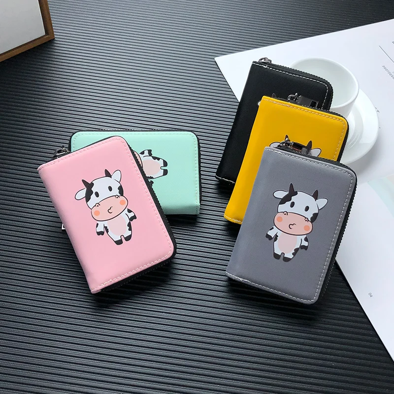 Сумка для карт с милым рисунком коровы из мультфильма для женщин и ...