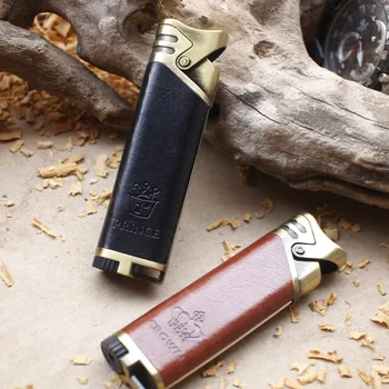 

Mini Butane Torch Lighter Survival Windproof Leather Cigar Lighters Gadgets For Men Cool Smoking Accessories