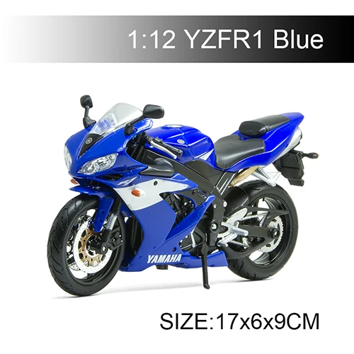 Модель мотоцикла Maisto YZF R1 YZ450F, модель 1:12, модель металлического литья под давлением, миниатюрная гоночная игрушка для коллекции подарков - Цвет: YZF R1 Blue