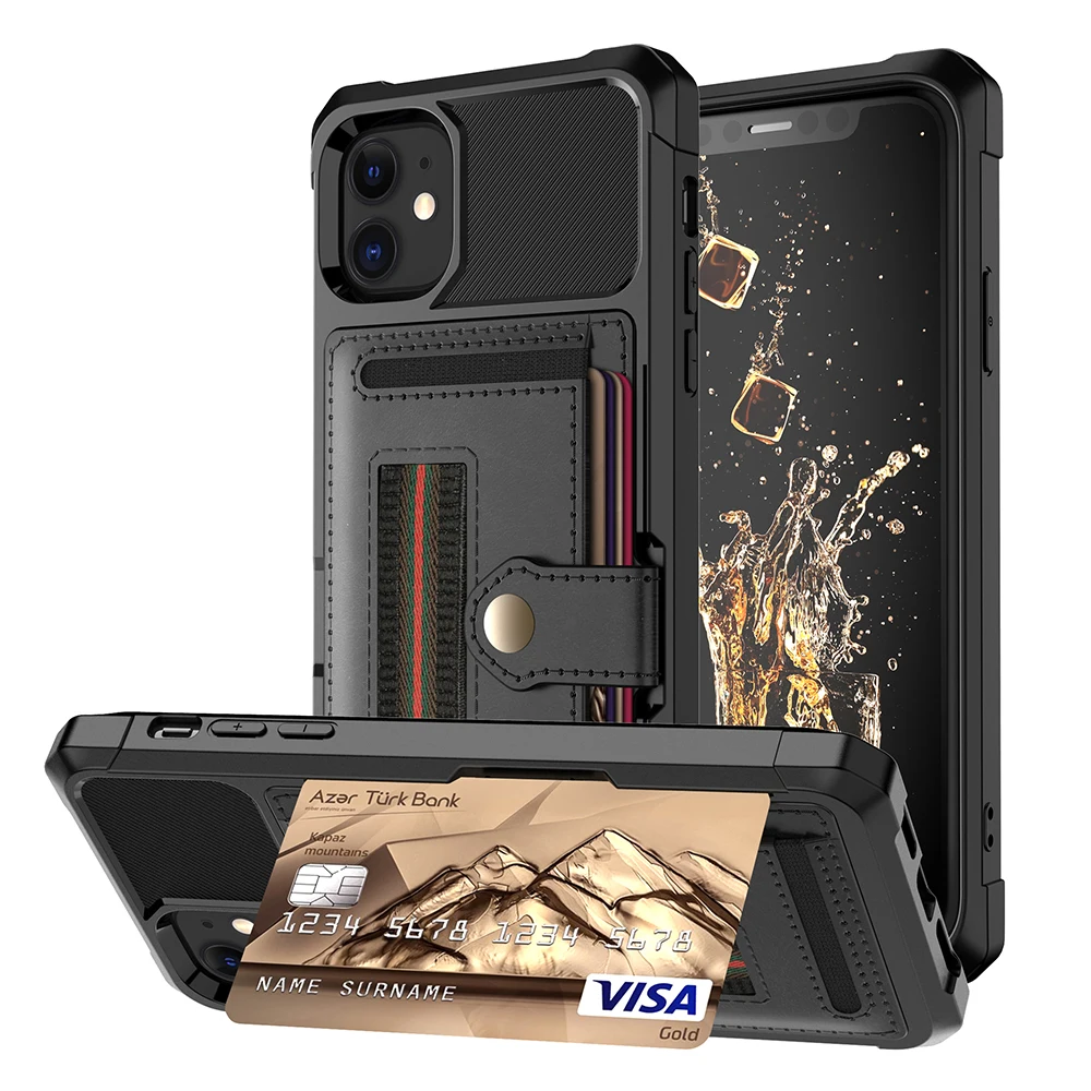 Для iPhone 11 Pro Max бумажник флип чехол, защитный PU чехол с подставкой Держатель для карт на запястье Чехол для iPhone 11 Fundas