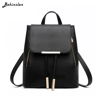 

Bokinslon Backpack Fashion Women Trendy PU Leather Student Backpack Casual Backpack Ladies