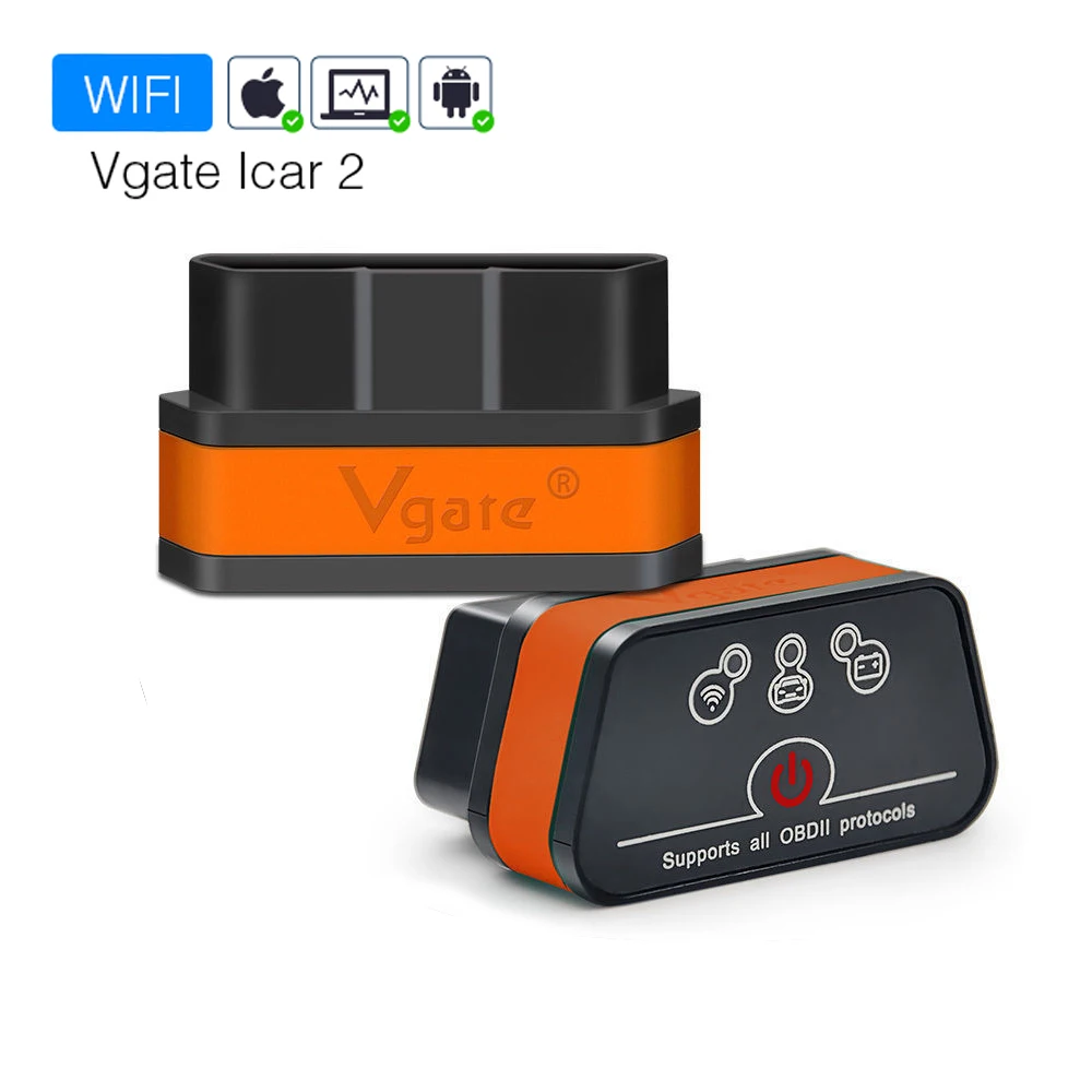 Vgate iCar2 Wifi OBD2 ELM327 адаптер ELM 327 Wi Fi автомобильный диагностический инструмент сканер Wi-Fi OBDII Для iPhone iOS Android PC