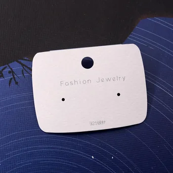 

50pcs/lot Fashion 5.4*3.8cm White Paper PVC Cards Drop Earrings Packaging Ear Accessories Display Hang Tag Cards High Quality
