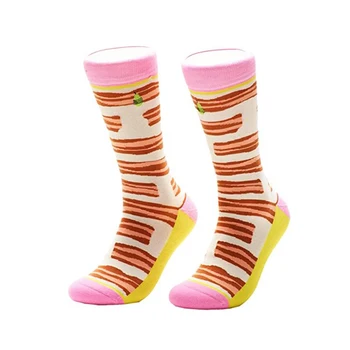 

Bacon Omelette Pattern Pear Socks Women and Men One size for US 6-12 EU36-45