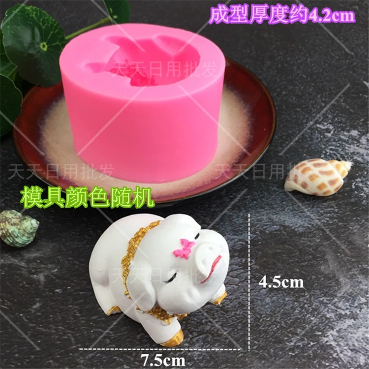 3D форма для шоколада в форме кролика свиньи овцы инструменты выпечки украшения