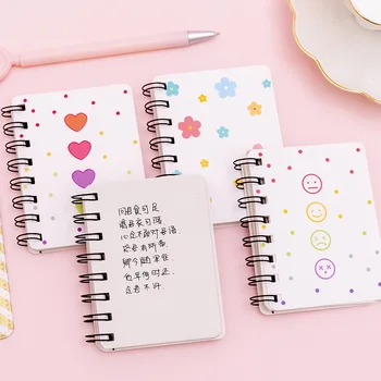 

80 Sheets Kawaii Notebook Cartoon Cute Flower A7 Student Mini Portable Notebook Pocket Notebook School Stationery Supplies