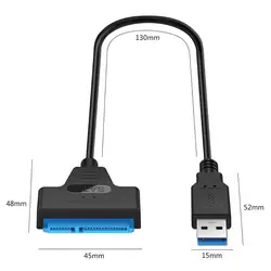 Adaptateur USB 3.0/2.0/Type C vers disque dur SATA 2.5 pouces, câble convertisseur pour disque dur 2.5 pouces/SSD, livraison directe 