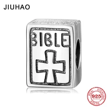 Настоящее 925 пробы, серебряный крест, библейская вера, бусины, подходят к оригиналу Pandora, браслеты с подвесками, хорошее ювелирное изделие