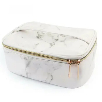 

Women Large Capacity Makeup Bag Cosmetic Case Storage Stone Grain Zipper Travel Organizer Artist Kit