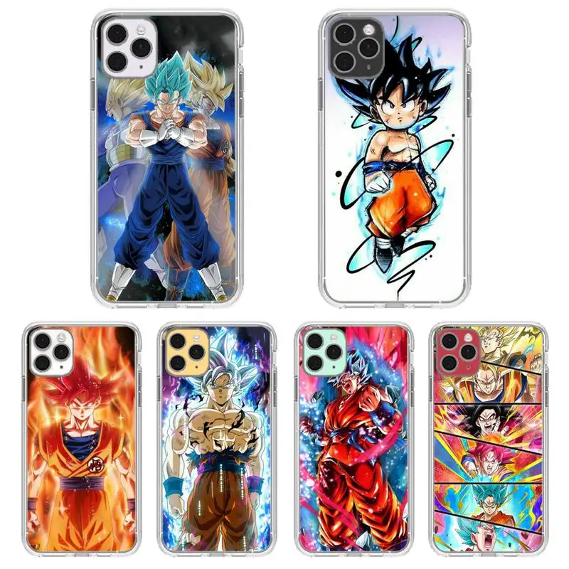 Чехол для телефона Dragon & Balls Z Super DBZ Goku прозрачный чехол Iphone 12 11 Pro Max Xr X Mini 7 8